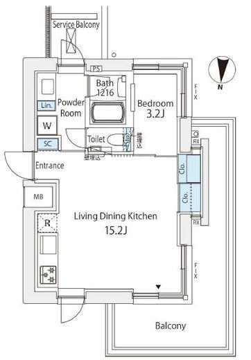番町會所 402 間取り図