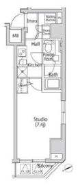 カーサスプレンディッド虎ノ門エスト 701 間取り図