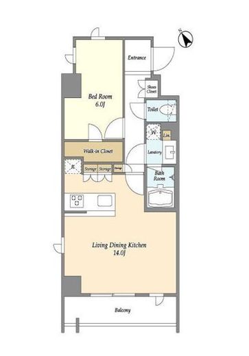 Lien御殿山 507 間取り図