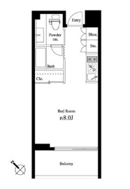 カスタリア初台2 208 間取り図