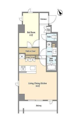 Lien御殿山 407 間取り図