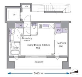 IPSE広尾 (イプセ広尾) 9階 間取り図