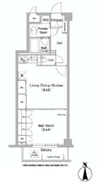 コンフォリア目黒長者丸 406 間取り図