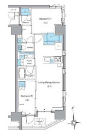 ルフォンプログレ上野稲荷町 1406 間取り図