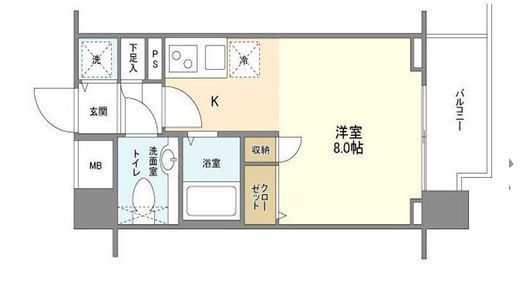 エクセリア九段 304 間取り図