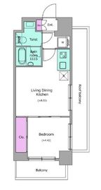 クレヴィアリグゼ西巣鴨 508 間取り図