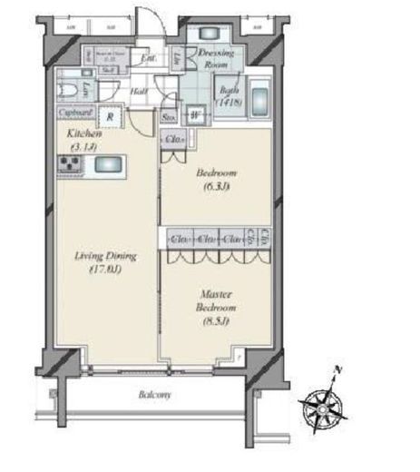 パークコート千代田一番町 2階 間取り図