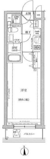 パティーナ蒲田デュオ 1階 間取り図