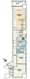 カスタリア八丁堀 603 間取り図