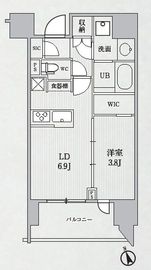 シーズンフラッツ代々木 801 間取り図
