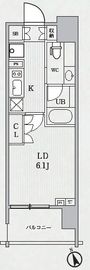 シーズンフラッツ代々木 702 間取り図