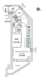 スタイリオ三軒茶屋 404 間取り図