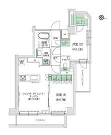 スタイリオ三軒茶屋 503 間取り図