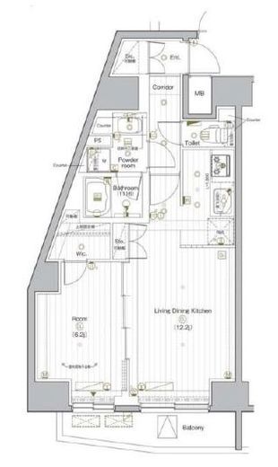 PREMIUM CUBE G 後楽園 (プレミアムキューブジー後楽園) 15階 間取り図
