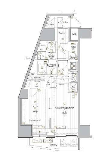 PREMIUM CUBE G 後楽園 (プレミアムキューブジー後楽園) 14階 間取り図