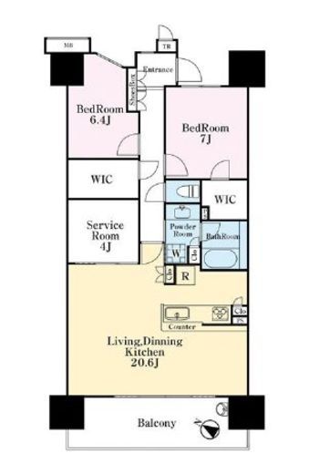 東京フロントコート 20階 間取り図