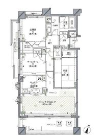 クレッセント桜新町パークサイド 3階 間取り図