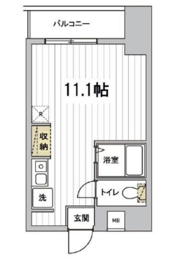 エスモア銀座イースト 1004 間取り図