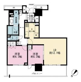 ブランズタワー豊洲 21階 間取り図