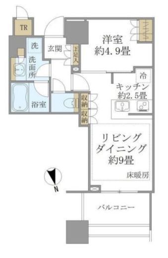白金ザ・スカイ 17階 間取り図