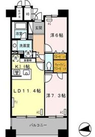 ロイヤルパークス西新井 1204 間取り図