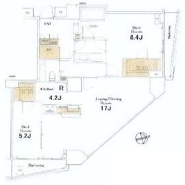 アトラスタワー六本木 15階 間取り図