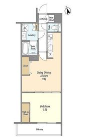 アジュールテラス門前仲町 605 間取り図