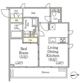 グランパーク方南町レジデンス 306 間取り図