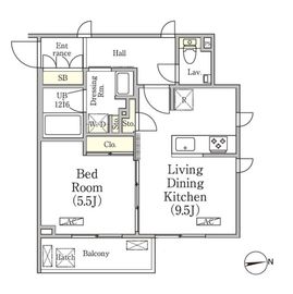 グランパーク方南町レジデンス 406 間取り図