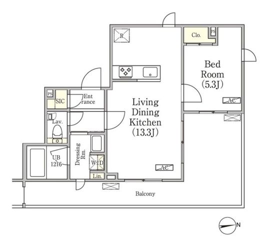 グランパーク方南町レジデンス 501 間取り図