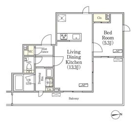 グランパーク方南町レジデンス 501 間取り図