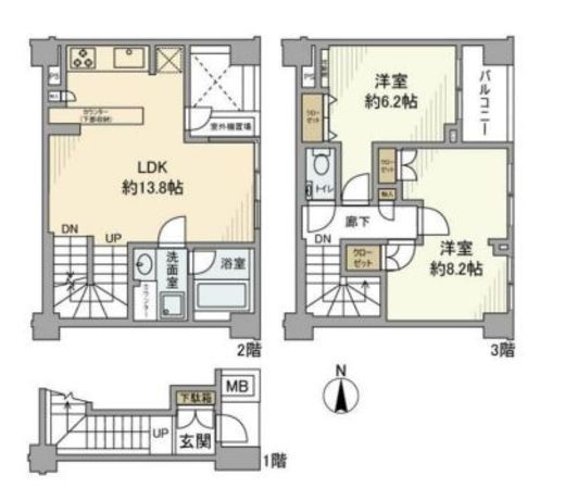 オープンレジデンス中野 3階 間取り図
