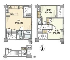 オープンレジデンス中野 3階 間取り図