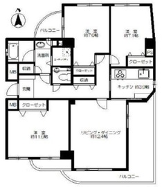 グランドメゾン池尻 6階 間取り図