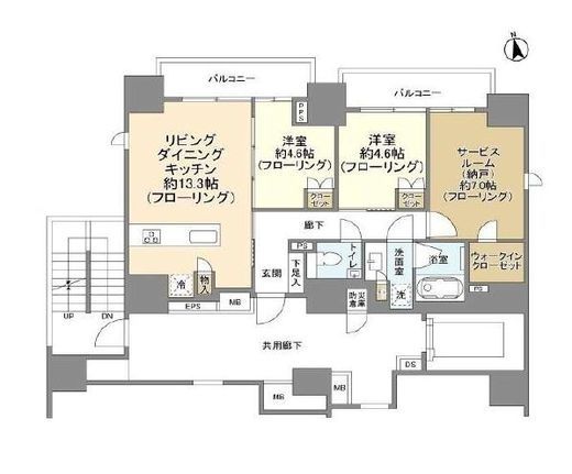 ピアース渋谷 1503 間取り図