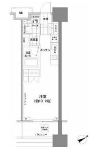 パークハビオ西新宿 503 間取り図