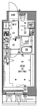 クレイシア芝浦ウォーターフロント 8階 間取り図