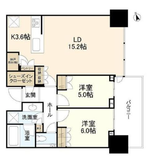 ブランズタワー芝浦 18階 間取り図