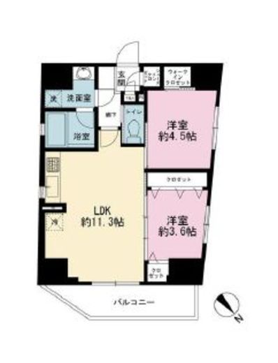 シティインデックス山手動坂 9階 間取り図