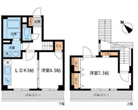 ルクレ初台 402 間取り図