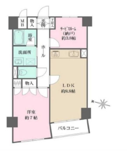 ダイヤハイツ自由が丘 2階 間取り図