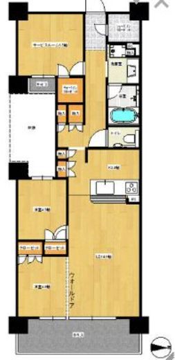 グランドメゾン元住吉サウステラス 1階 間取り図