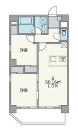 JU TOWER FRONT両国 (ジェーユータワーフロント両国) 501 間取り図