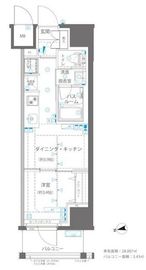 ZOOM浅草WEST 2階 間取り図