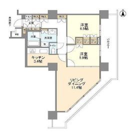 豊洲シエルタワー 19階 間取り図