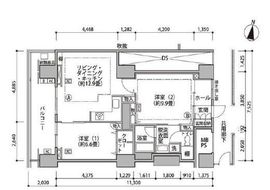 東雲キャナルコートCODAN 16-206 間取り図