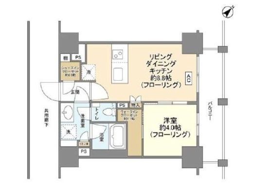 ピアース赤坂 6階 間取り図