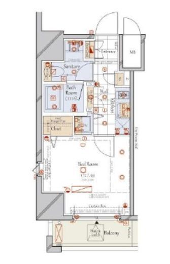 コンシェリア神楽坂 3階 間取り図