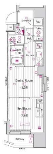 ガーラ・プレシャス三軒茶屋 5階 間取り図