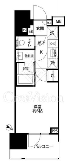 ピアース渋谷ウエスト 8階 間取り図
